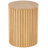 Cole And Grey Wood Handmade Ribbed Side End Accent Table With Slatted Base-2142445166