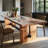 Rectangular Brown Solid Wood Dining Table-1680427767