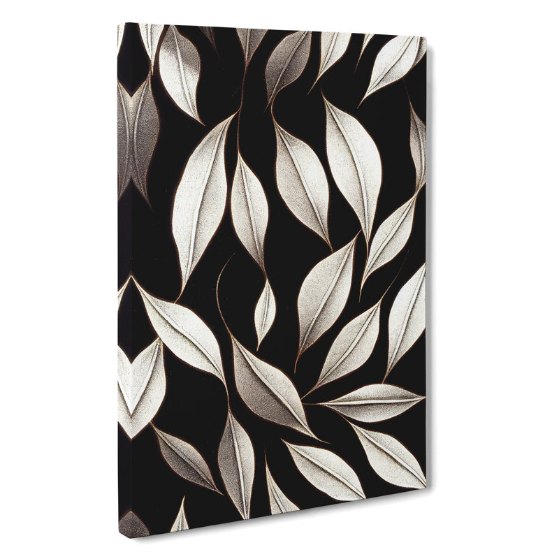 Leaves Pattern No.2 - Wrapped Canvas Print, 50cm H x 35cm W x 3cm D