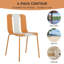 Ensemble de 4 chaises de salle à manger ergonomiques, pieds en métal pour siège en PP, intérieur moderne pour l'extérieur