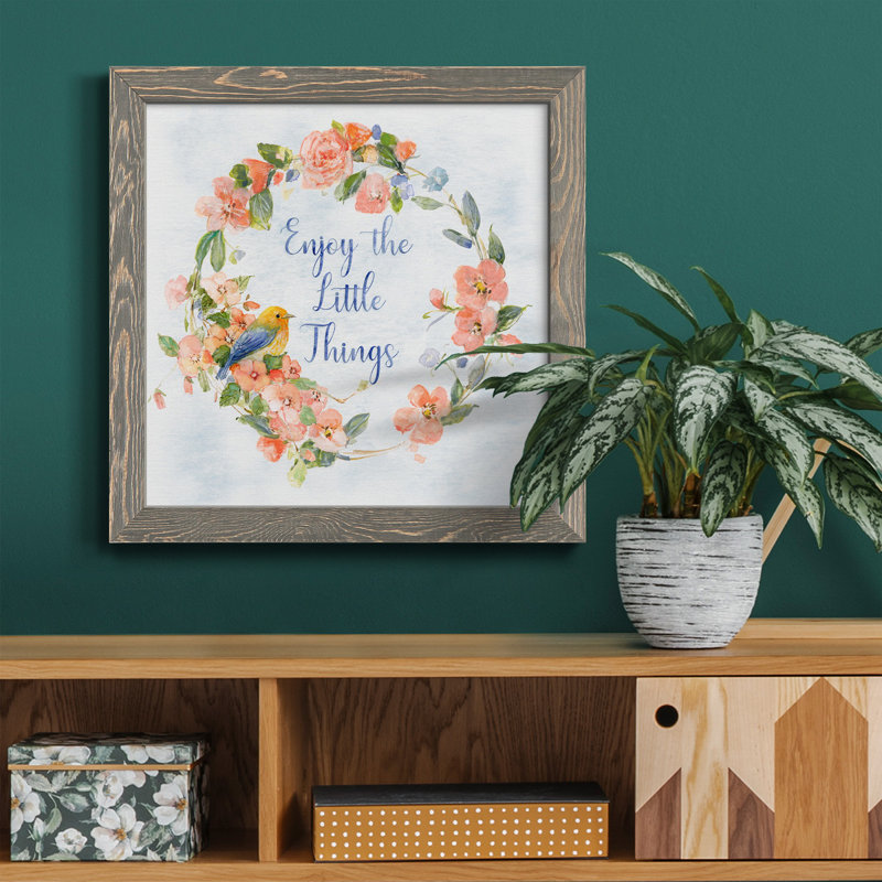 Summer Blooms - Peinture sur toile encadrée, Cadre gris, H 31,5 po x l 31,5 po x P 1,5 po