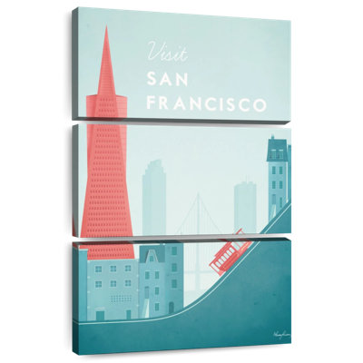 Affiche de voyage rétro Nicci San Francisco