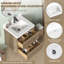 Meuble-lavabo flottant mural avec lavabo simple 24 po Melihcan