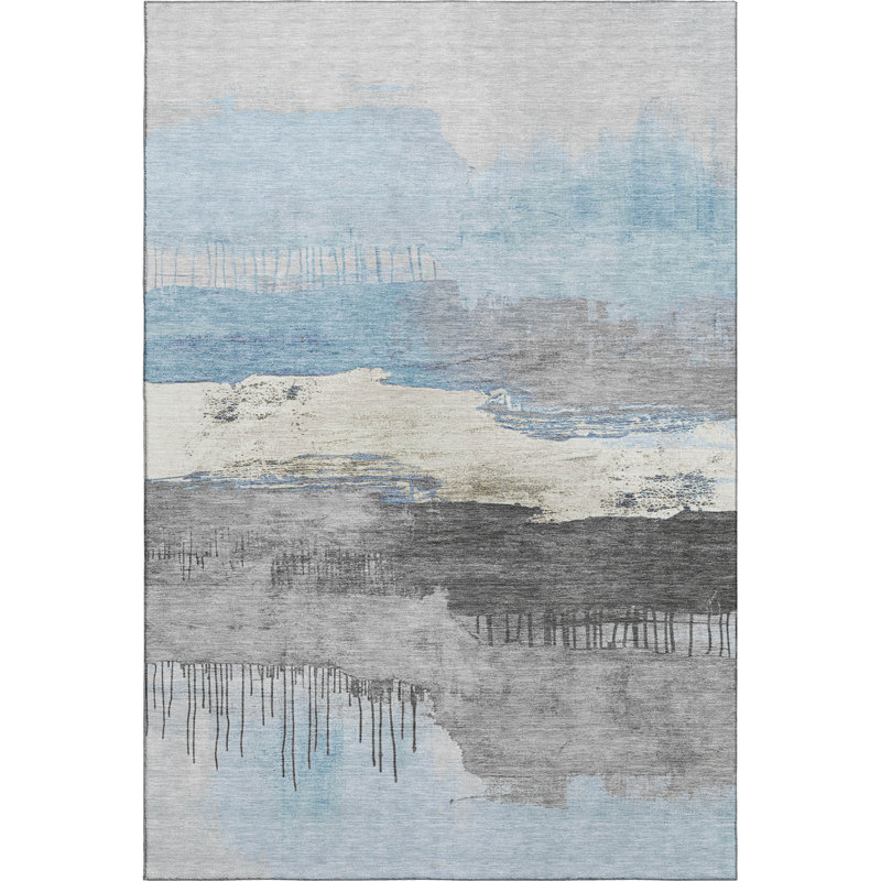Premium Machine Washable Fairwood AMF1880 Modern Rug, Rectangle 8' x 10'