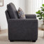 Ensemble de chaise d'appoint et causeuse en tissu Modern Tech avec coussins, ensemble de meubles de salon gris-124342268