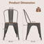 Metal Side Chair in Brown