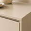Ensemble de 2 grandes tables de chevet en bois, H 26,78 "tables de chevet modernes avec 3 tiroirs, poignée cachée, beige