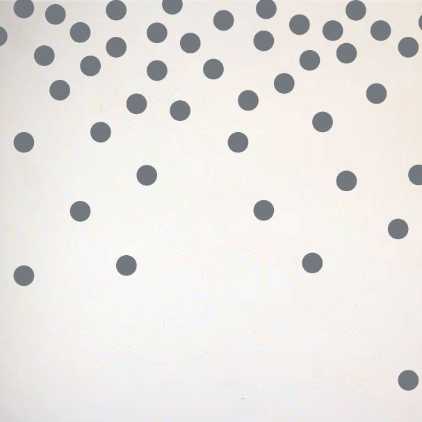 Adhésif décoratif à pois, H 48 po x l 78 po x P 0,01 po, Gris orage