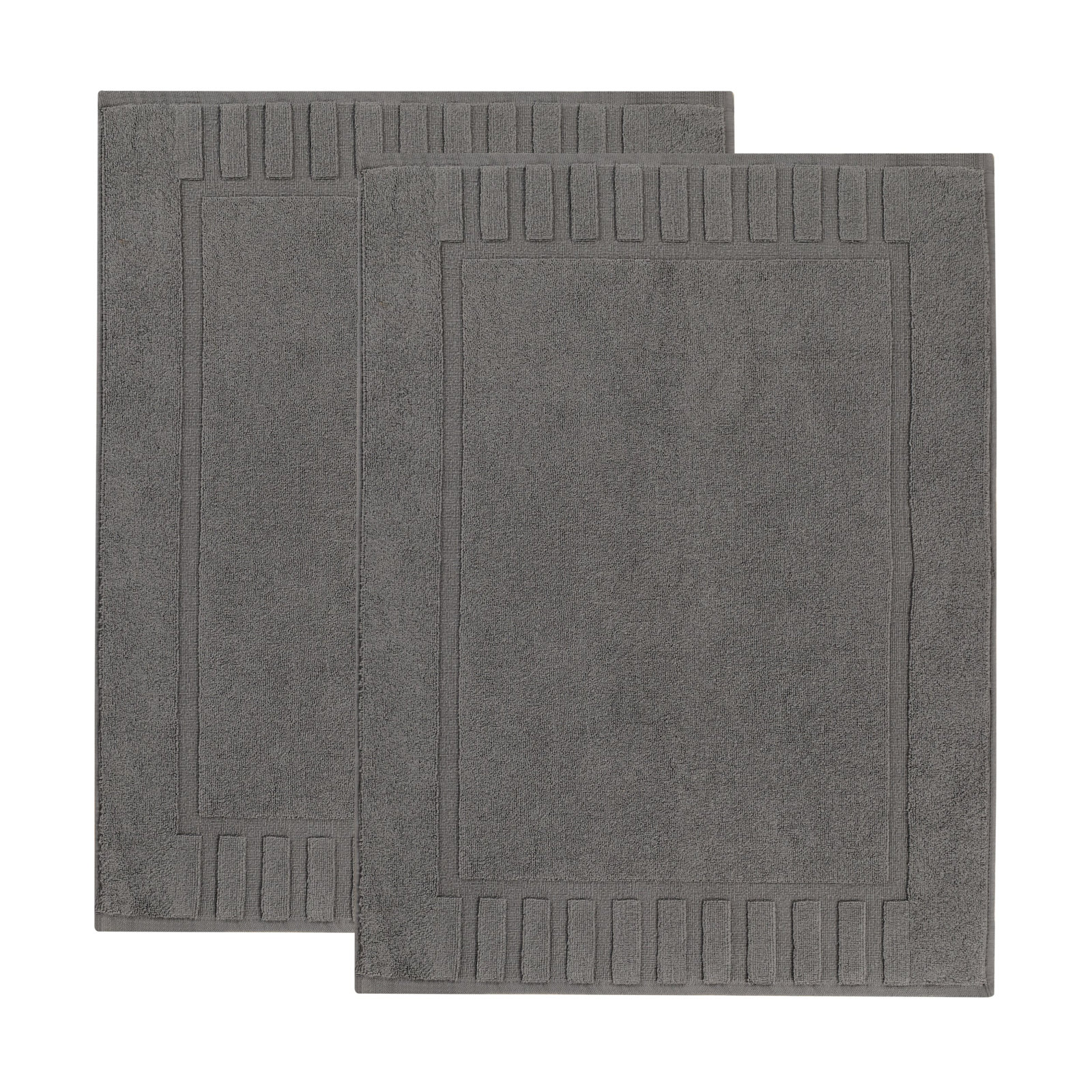 Pardue Cotton Bath Mat, Graphite, Geometric