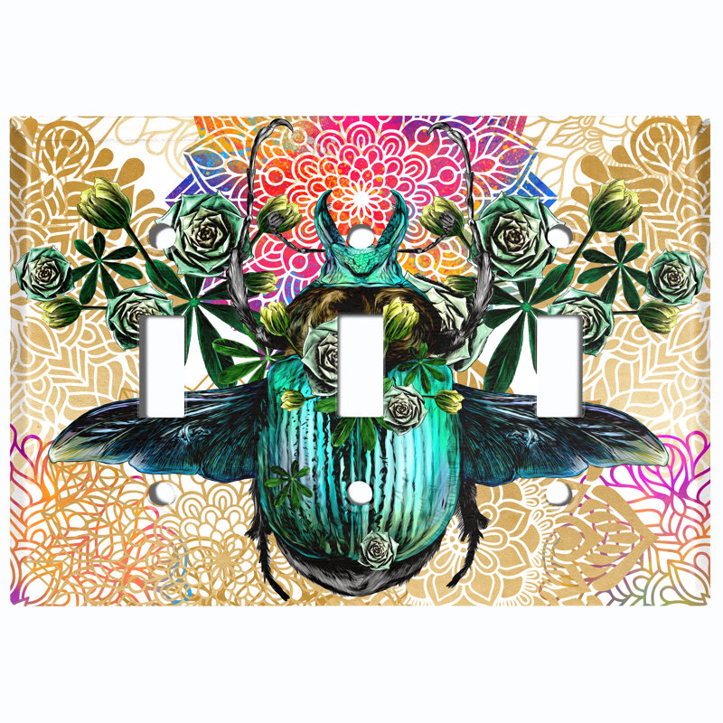 Plaque murale 3 lumières Beetle