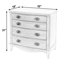 Agatha W Commode décorative rectangulaire 4 tiroirs en bois, brun acajou foncé-121543240