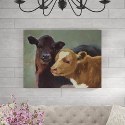 « farm pals ii », peinture sur toile tendue