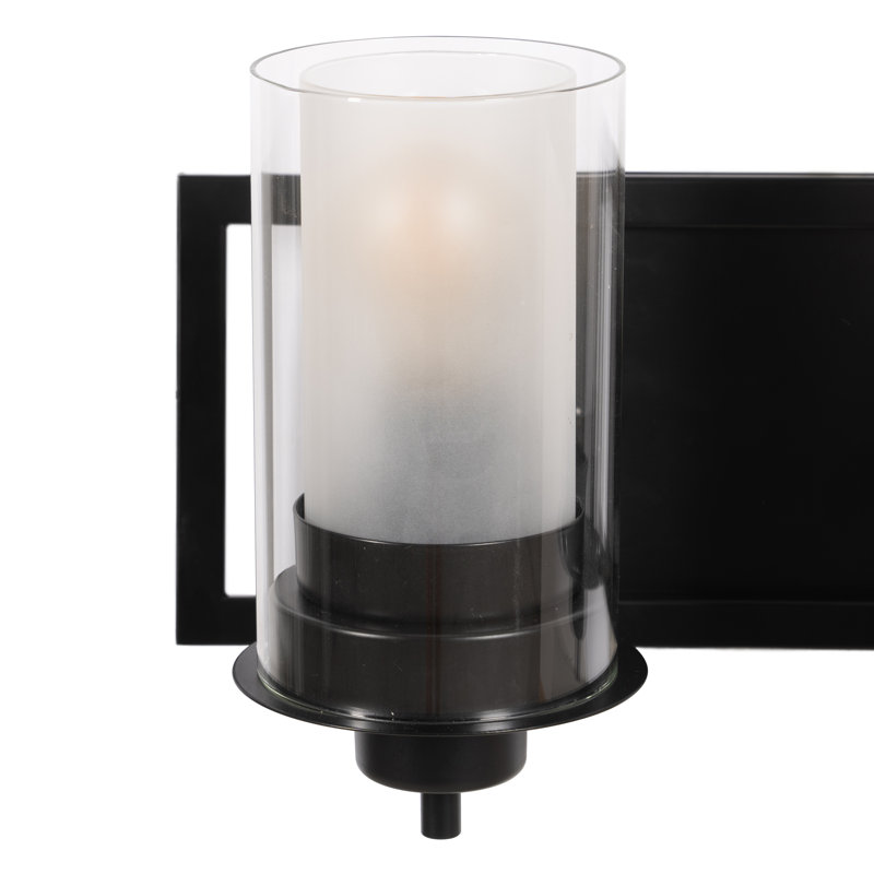 Afifa Iron Candle Wall Light, Satin Black