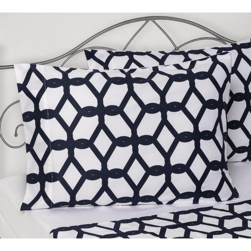 Ensemble de taie d'oreiller pour chambre d'amis 100% coton, Taies d'oreiller pour grand lit, Bleu marine