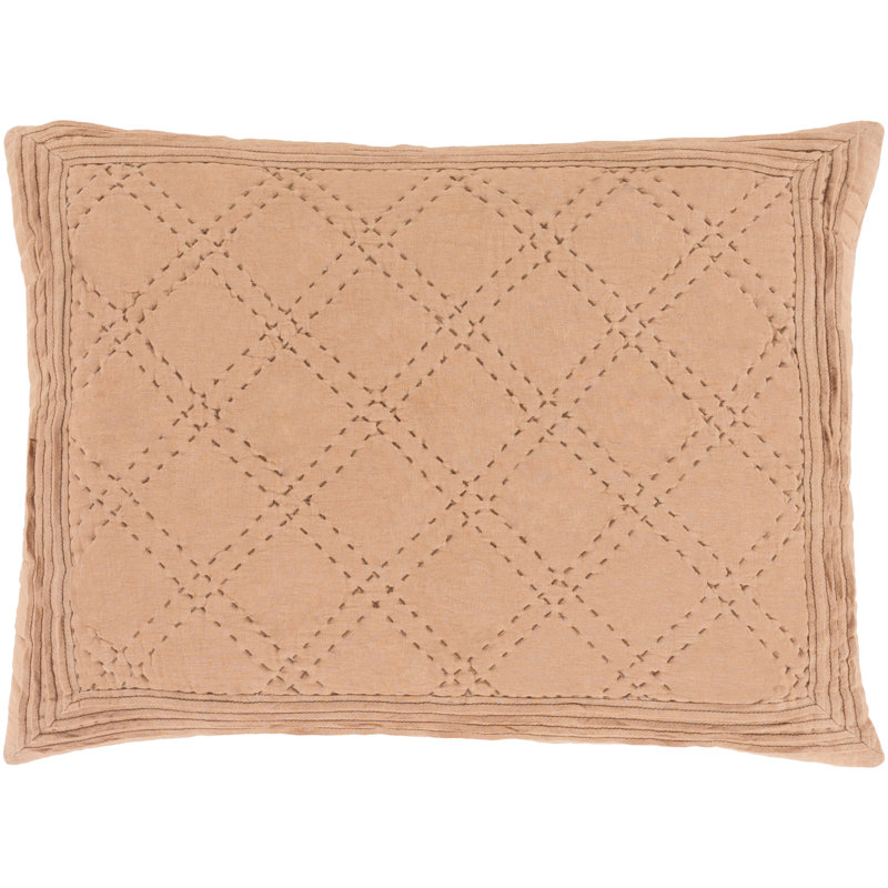 Kojo 100% Linen Sham Set, Euro, Camel