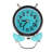 Light Blue Night Luminous Alarm Clock Double Bell Bedside