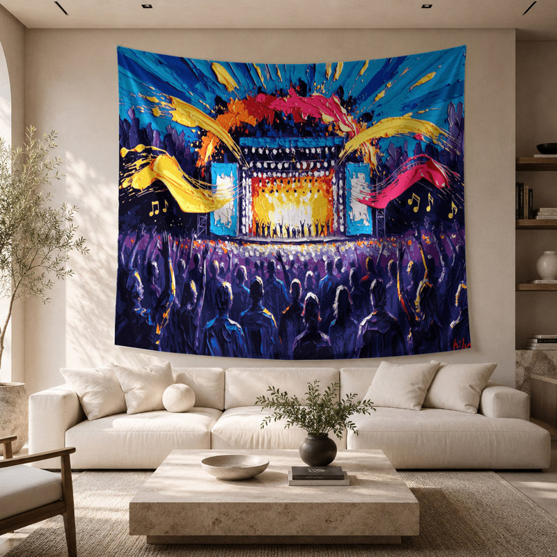 Tapisserie murale Music Music, 68 po x 80 po