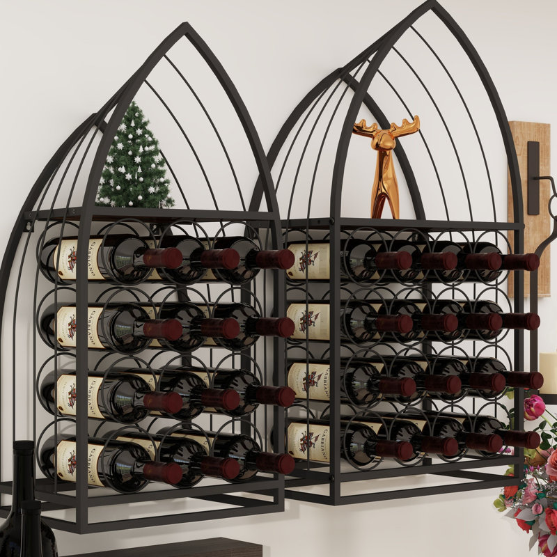 Armoire à vin 2 pièces avec forme pour spiritueux et rangement dans la cuisine