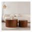 Table basse ronde en bois pour le salon et les petits espaces