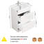 Meuble-lavabo de 61 cm (24 pouces) avec lavabo, 2 tiroirs, mécanisme de fermeture amortie, lavabo en céramique à bords épais, poignée, blanc lustré, design moderne, stable.