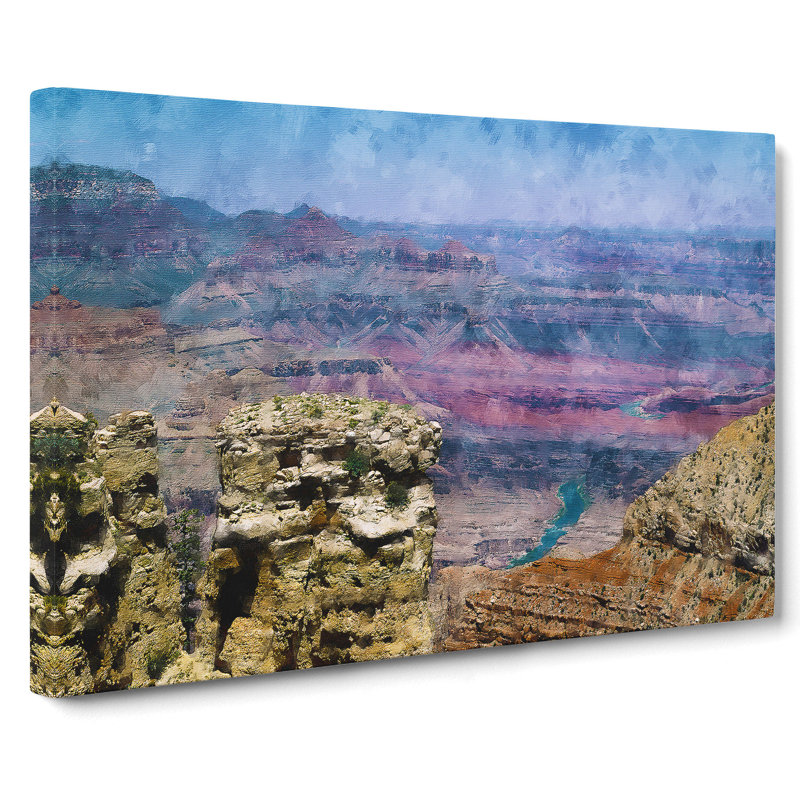 Grand Canyon River View - Wrapped Canvas, 50cm H x 76cm W x 3cm D