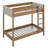 Bunk Bed Frame With Ladder, Safety Guardrails, Upholstered Headboard/Footboard