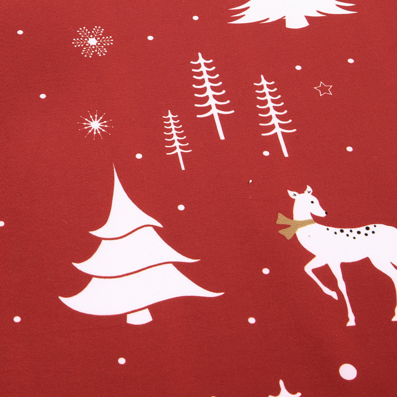 Waterproof Washable Christmas Tablecloth with Deer Pattern | Festive Polyester Cover for Dining Room, Kitchen & Holiday Parties