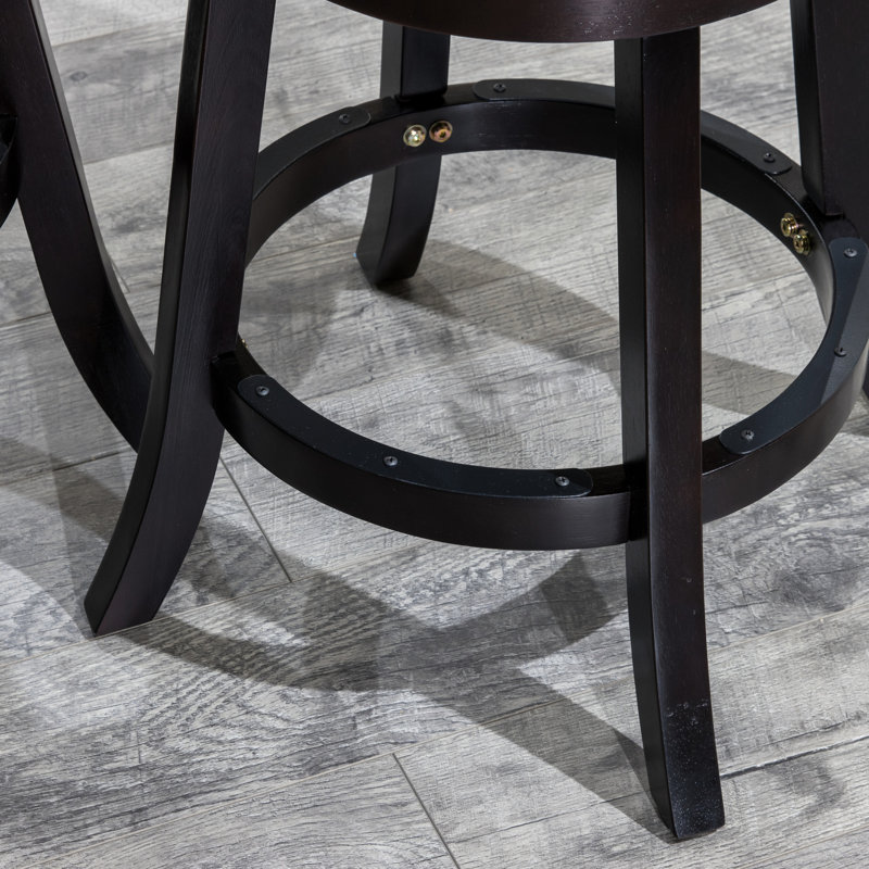 Tabouret de comptoir avec dossier à lattes, tissu beige - tabouret pivotant à hauteur d'utilisation longue, conception à double boulon