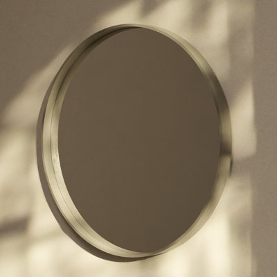 Karrina Accent Wood Round Mirror