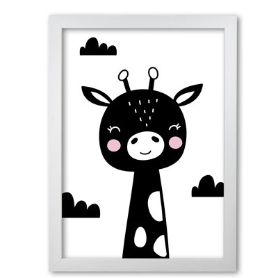 Scandi Black Giraffe - Print