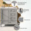 Meuble-lavabo simple autoportant de 30 po avec lavabo en céramique, tiroirs et porte à fermeture en douceur-836050179-836050190