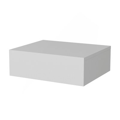 White Wall-Mounted Floating Nightstand