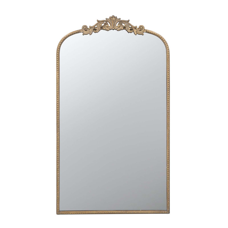 Arch Mirror, Baroque Inspired Wall Decor, Gold,  24" x 42"