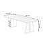 Bureau en bois de pin noir foncé et noyer foncé-858657664