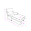 Canapé modulaire gris / glace U3822 avec lit escamotable et USB