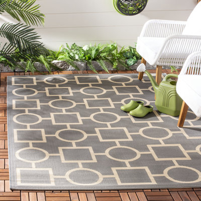 Arneshia Geometric Gray/Beige Area Rug