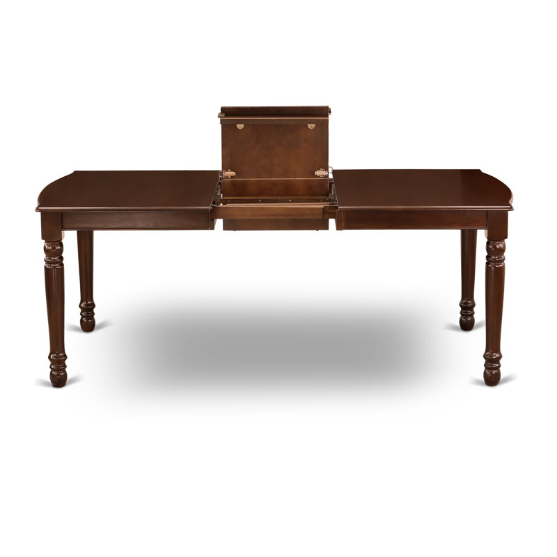 Ensemble de salle à manger Sellars, 7 pièces : 1 table, 6 chaises, Acajou, Kaki foncé
