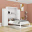 Lit plateforme en bois avec armoires et tablette Murphy-110487786