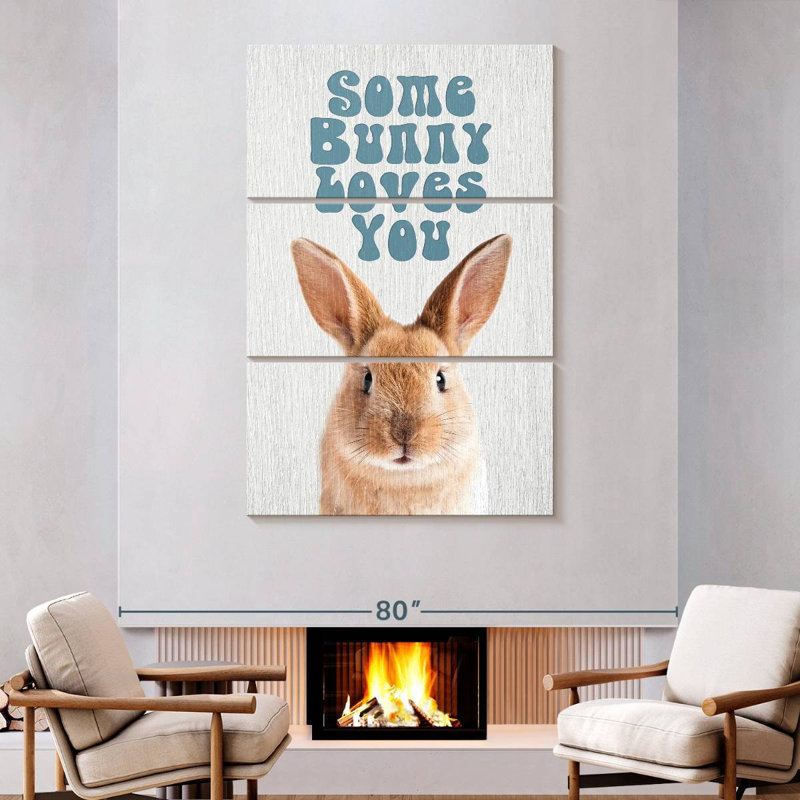 Brampt Some Bunny Loves You, 74" H x 48" W