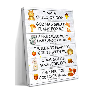 Écriture sur toile, art mural pour chambre d'enfant - Christian I Am A Child of God