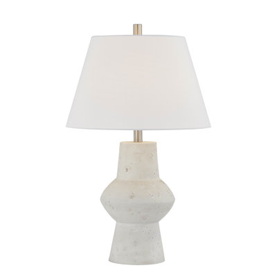 Lampe de table 28 "avec abat-jour en lin Penn, blanc cassé Penn