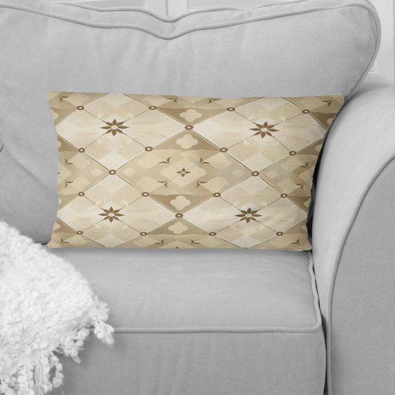 Beige crème Argyle Harmony II - Coussin lombaire transitionnel