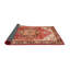 Tapis décoratif bleu oriental/beige Usman-100192290