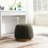 Round Teddy Fabric Ottoman with Cobblestone Design and No-Assembly-408998886