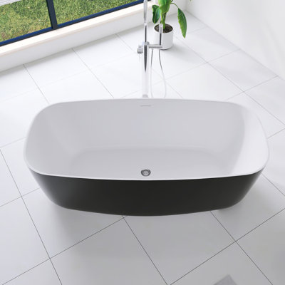 59'' Acrylic Freestanding Soaking Bathtub In