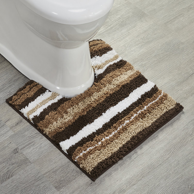 Tapis de toilette en forme de tapis unique en U 20 po x 20 po Griffie, Brun