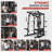 2000LB Multi-Function Smith Machine Home Gym with Cable Crossover & LAT Pulldown