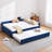 Velvet Upholstered Daybed with Trundle - Modern Diamond Tufted Full Size L-Shaped Sofa Bed for Bedroom & Guest Room-1595010025