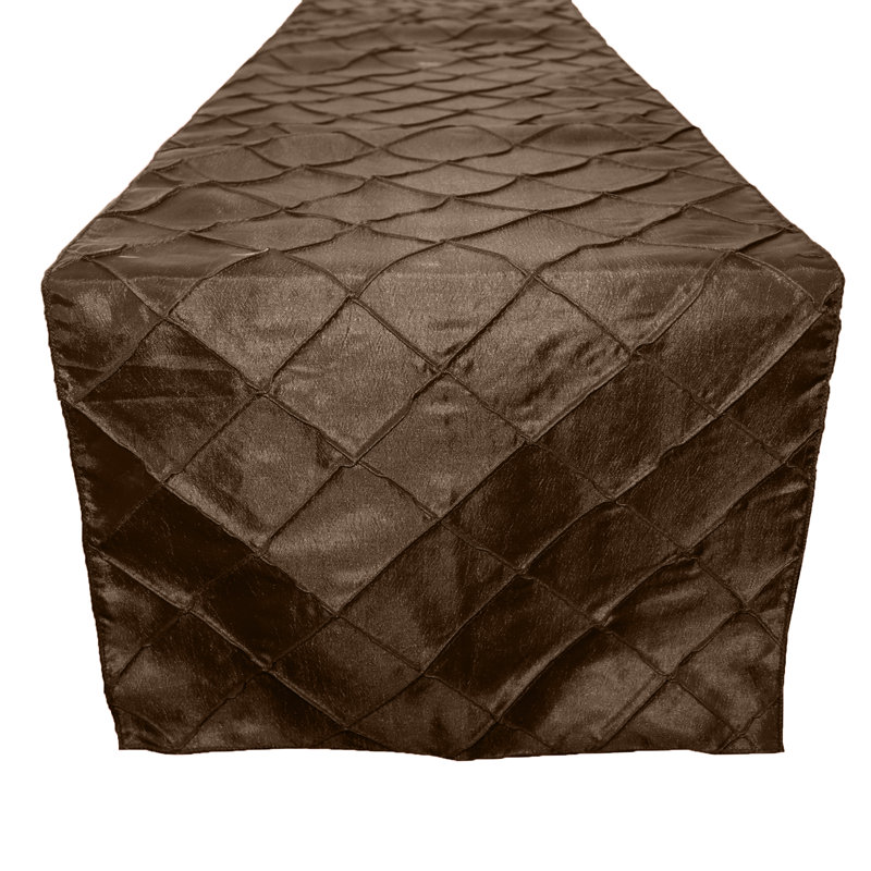 Solid Color Table Runner, 120" x 12", Brown