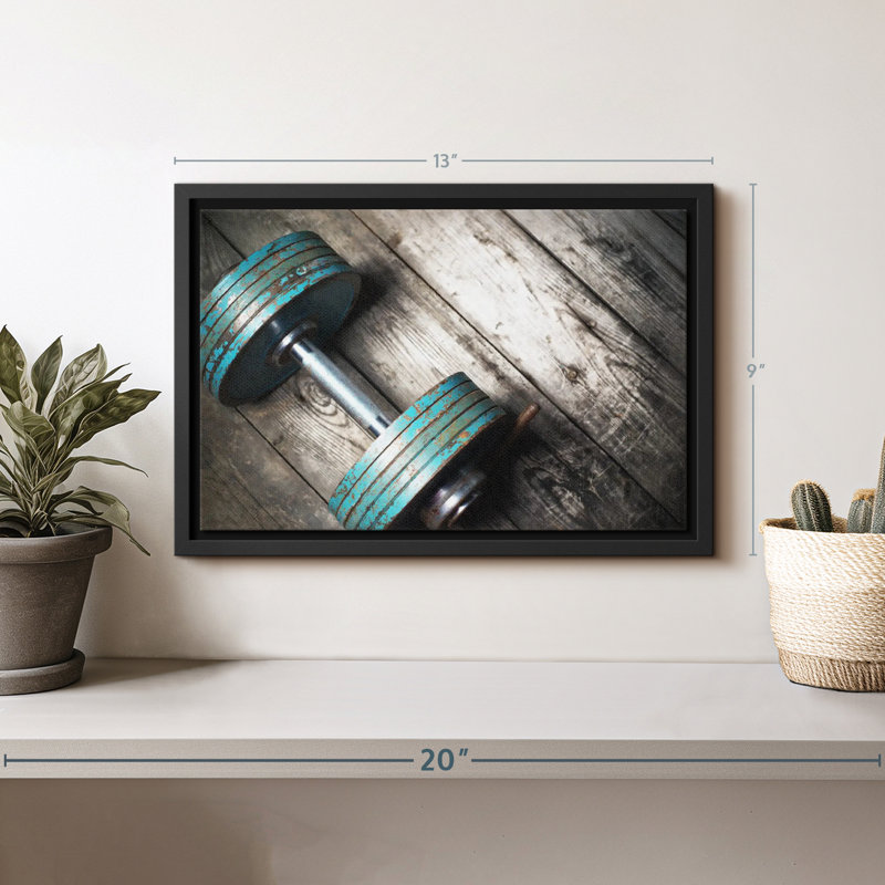 «Dumbbell Wall Art», H 9 po x l 13 po